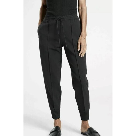 Athleta Womens Black Endeavor Jogger‎ Pants Drawstring Elastic Waist Size 8 - Picture 2 of 12